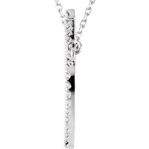 14K White Gold 1/5 CTW Natural Diamond Apple 16" Necklace