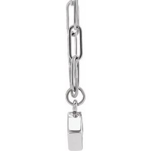 14K White Gold 1/6 CT Natural Diamond Micro Bezel-Set 18" Necklace