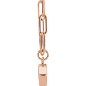 14K Rose Gold 1/6 CT Natural Diamond Micro Bezel-Set 18" Necklace