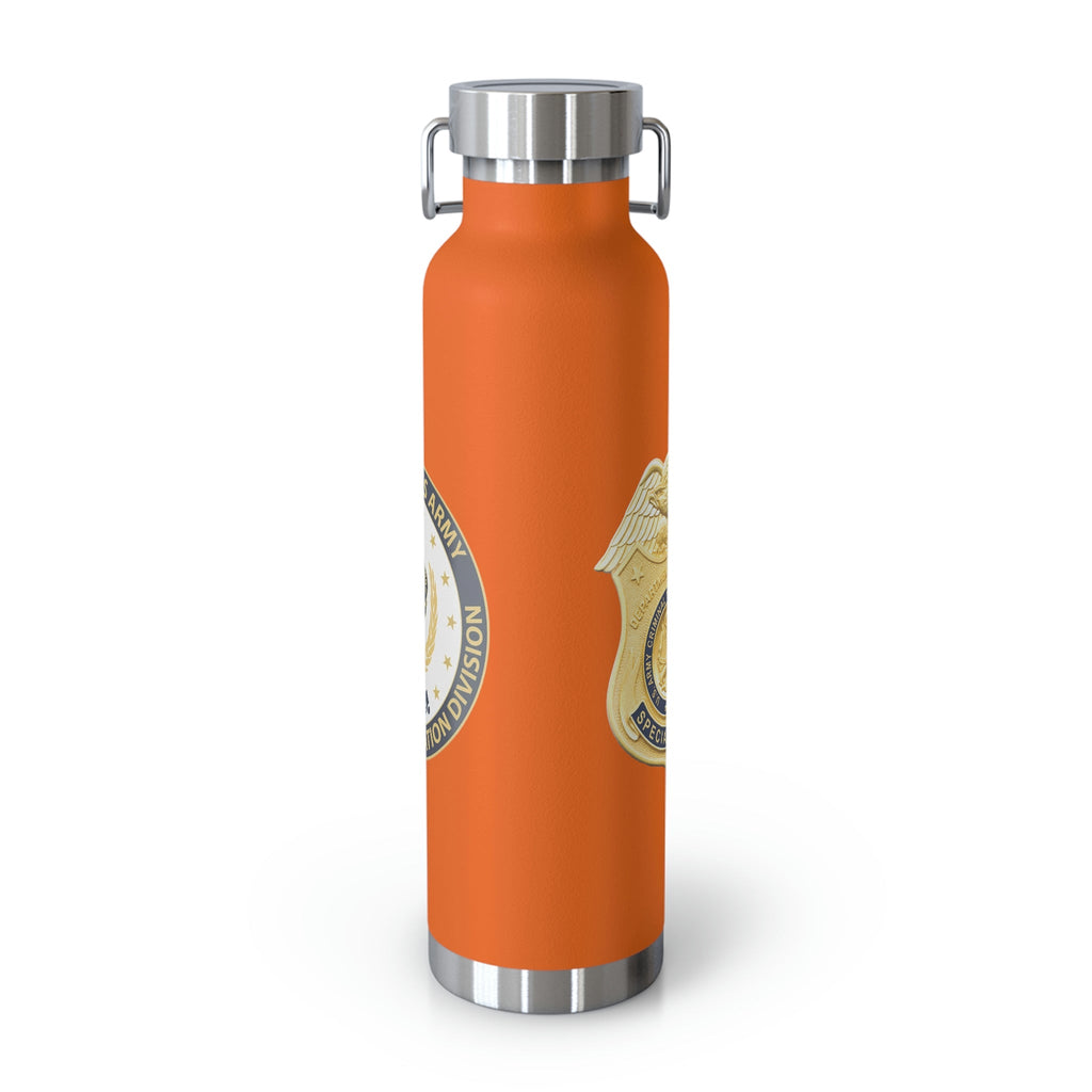 Army CID Badge and Seal - Copper Vacuum Insulated Bottle, 22oz