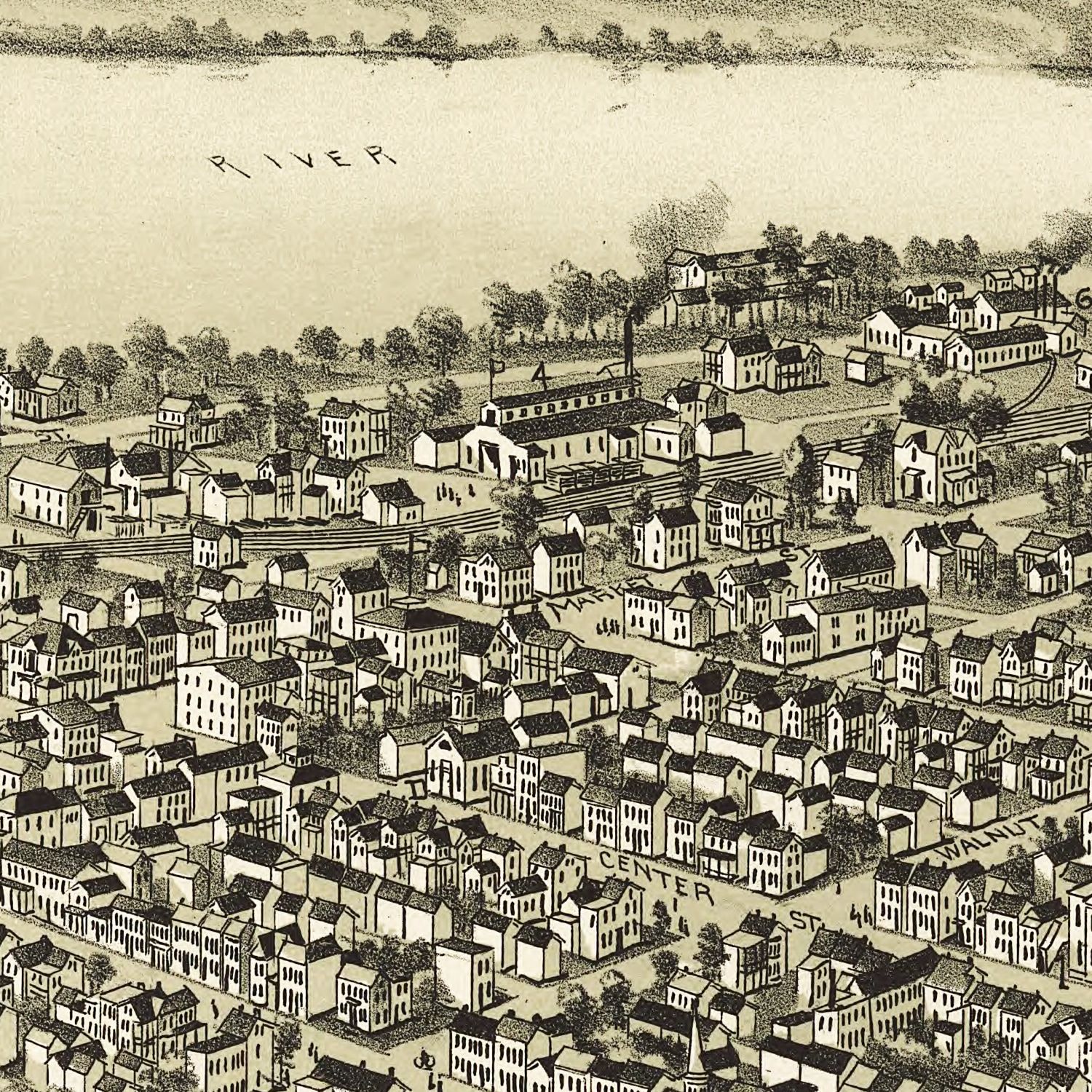 Vintage Map of Millersburg, Pennsylvania 1894