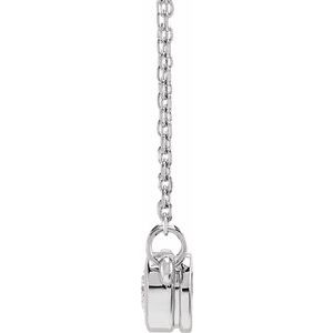 Platinum 1/4 CT Natural Diamond Heart 16-18" Necklace