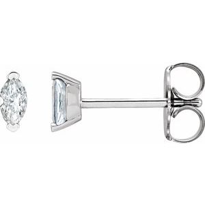 Sterling Silver 1/8 CTW Natural Diamond Earrings