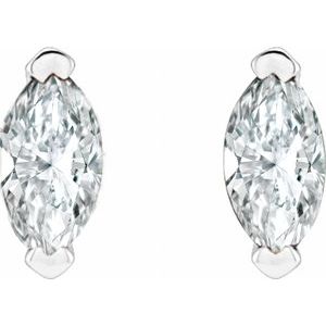 Platinum 1/8 CTW Natural Diamond Earrings – image 2