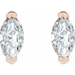 14K Rose Gold 1/8 CTW Natural Diamond Earrings – image 2