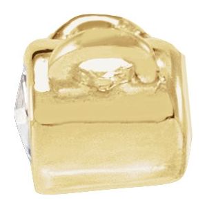 14K Yellow Gold .03 CT Rose-Cut Natural Diamond Bezel-Set Necklace Center