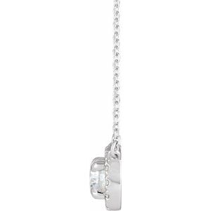 14K White Gold 3/4 CTW Natural Diamond 18" Necklace
