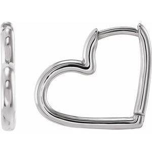 Hinged Heart Huggie Earrings