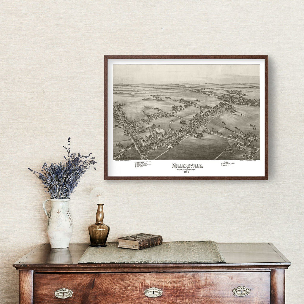 Vintage Map of Millersville, Pennsylvania 1894