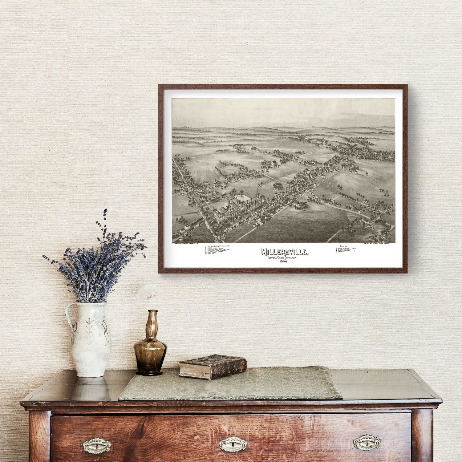 Vintage Map of Millersville, Pennsylvania 1894