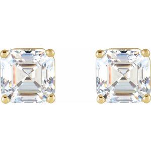 14K Yellow Gold 3/8 CTW Natural Diamond 4-Prong Basket Earrings – image 2