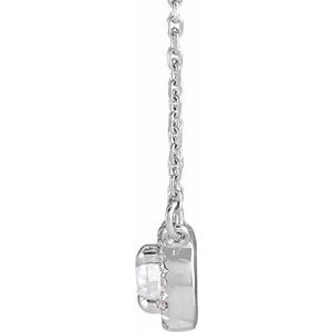 14K White Gold 1/3 CTW Lab-Grown Diamond French-Set 16-18" Necklace