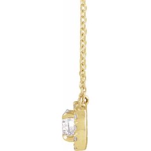 14K Yellow Gold 5/8 CTW Lab-Grown Diamond French-Set 16-18" Necklace