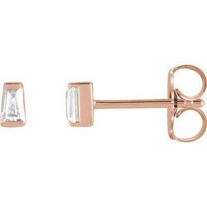 14K Rose Gold 1/8 CTW Natural Diamond Channel-Set Earrings