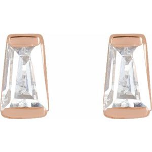 14K Rose Gold 1/8 CTW Natural Diamond Channel-Set Earrings – image 2