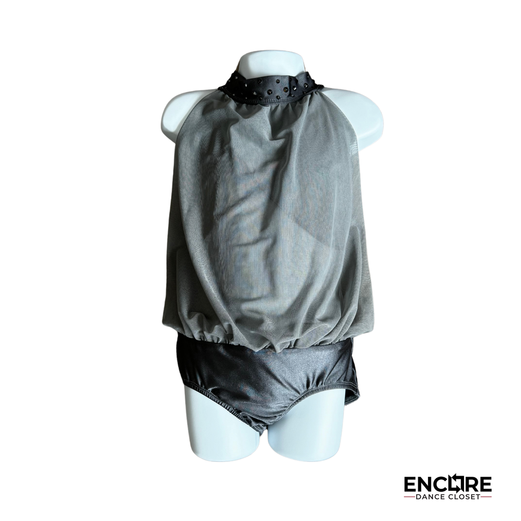 Elegant Gray Patrick J Base with Draped Mesh Overlay 2
