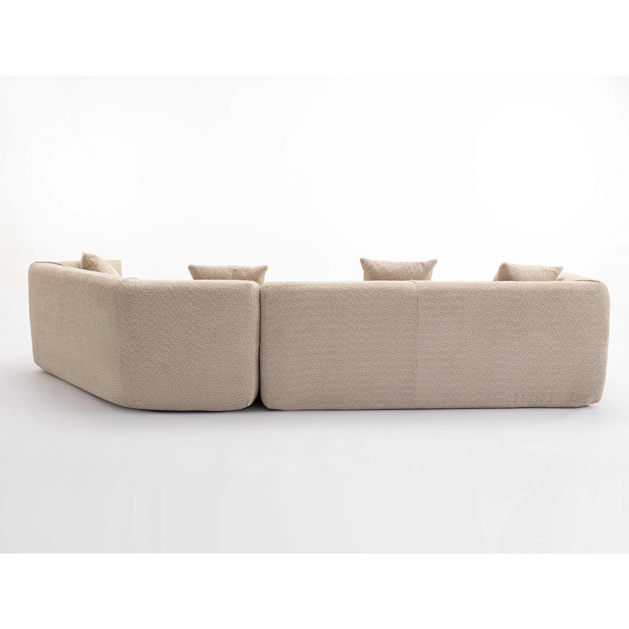 [VIDEO PROVIDED][ New And Upgraded Extended Edition]Modular sofa , modern minimalist style sofa,  upholstered ,  free combination, round fiber fabric, anti-wrinkle fabric,Dimension extension,Brown