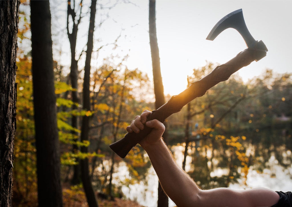 Viking Bearded Axe "Skeggox" – Runic Battle Axe