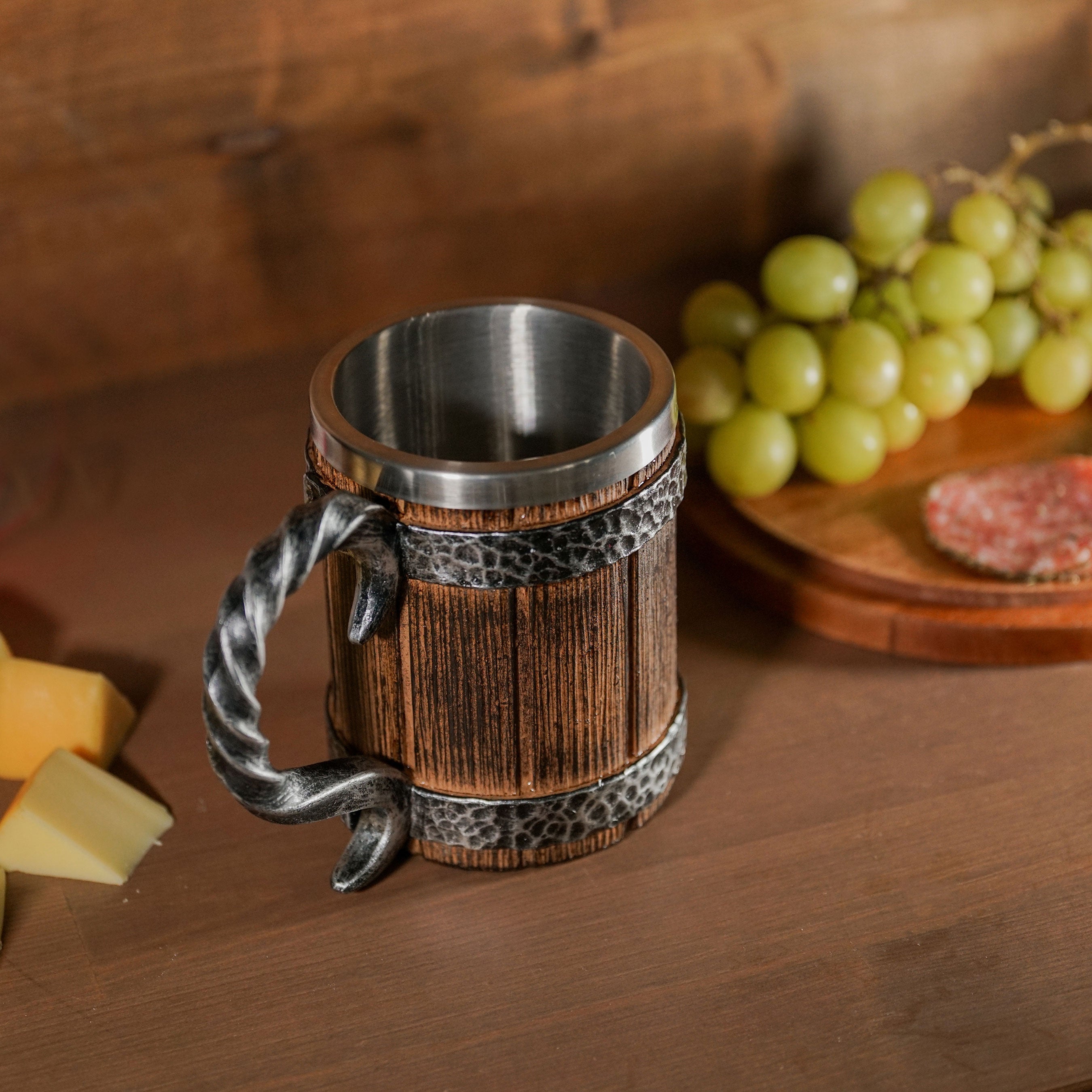 Viking Beer Barrel Tankard – 20 oz Insulated Mug