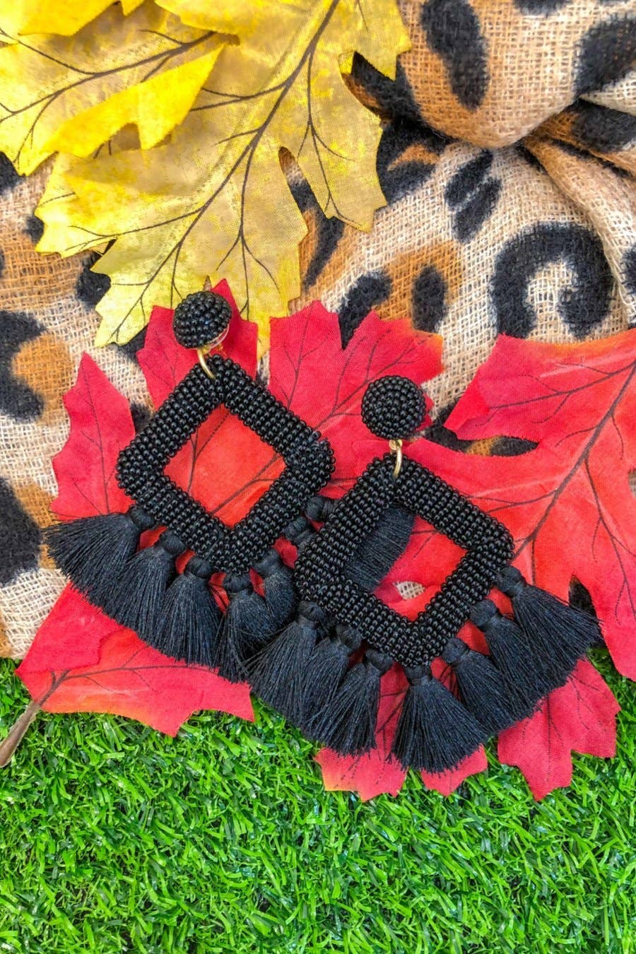 Hot Pink Ellie Fringe Drop Earrings