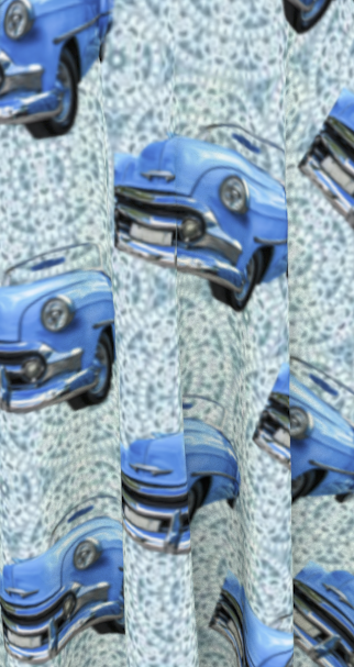Vintage Blue Car One Size Wrap Skirt