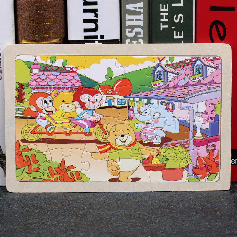 Wooden Animal Puzzle – Educational Jigsaw Toy for Kids