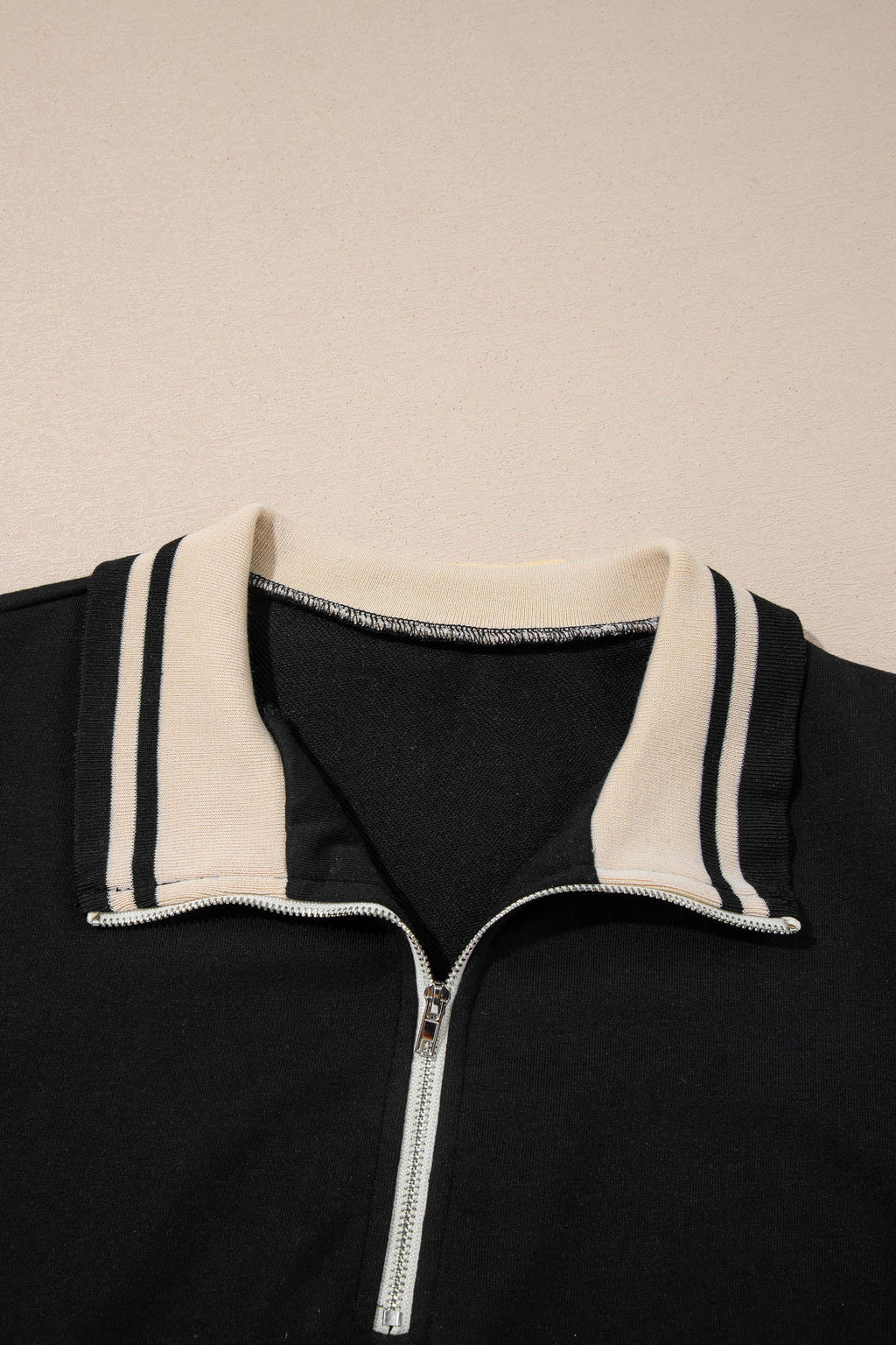 Stripe Trim Zipped Polo Collar Tee Dress