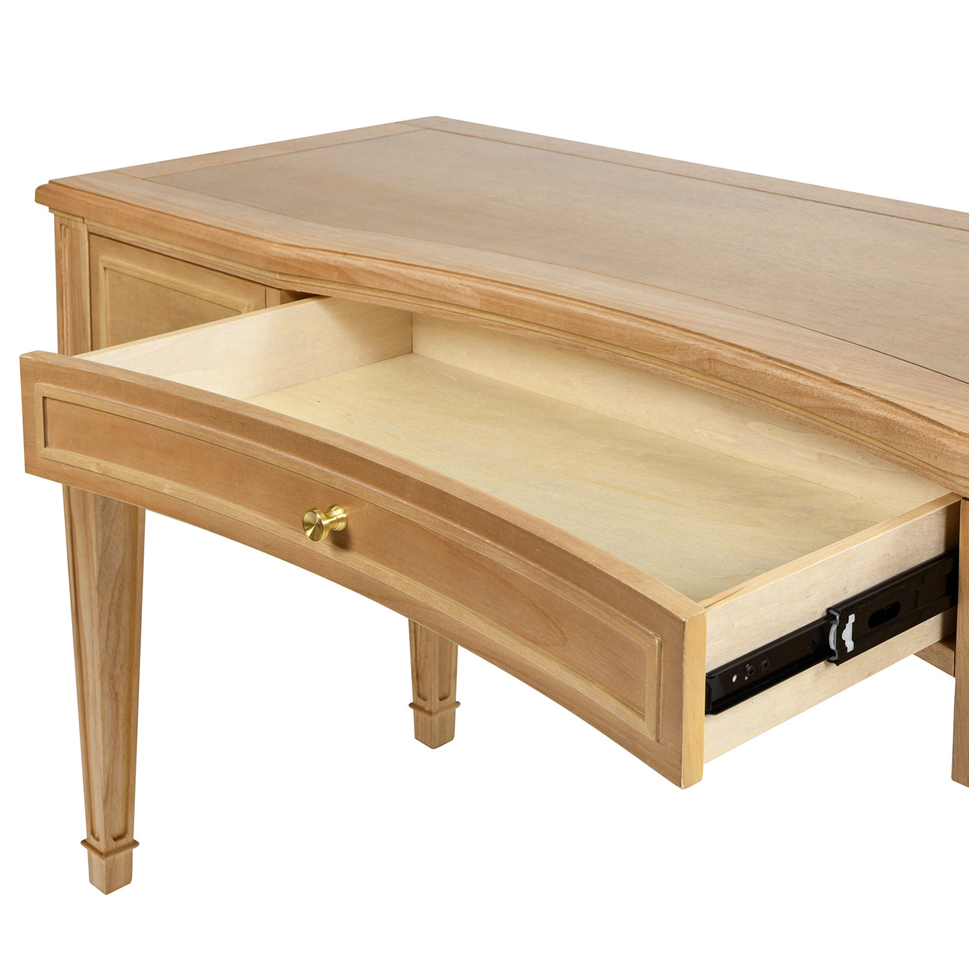 Dauphin 55' 3-Drawer Wood Executive Desk, Natural Brown Wood