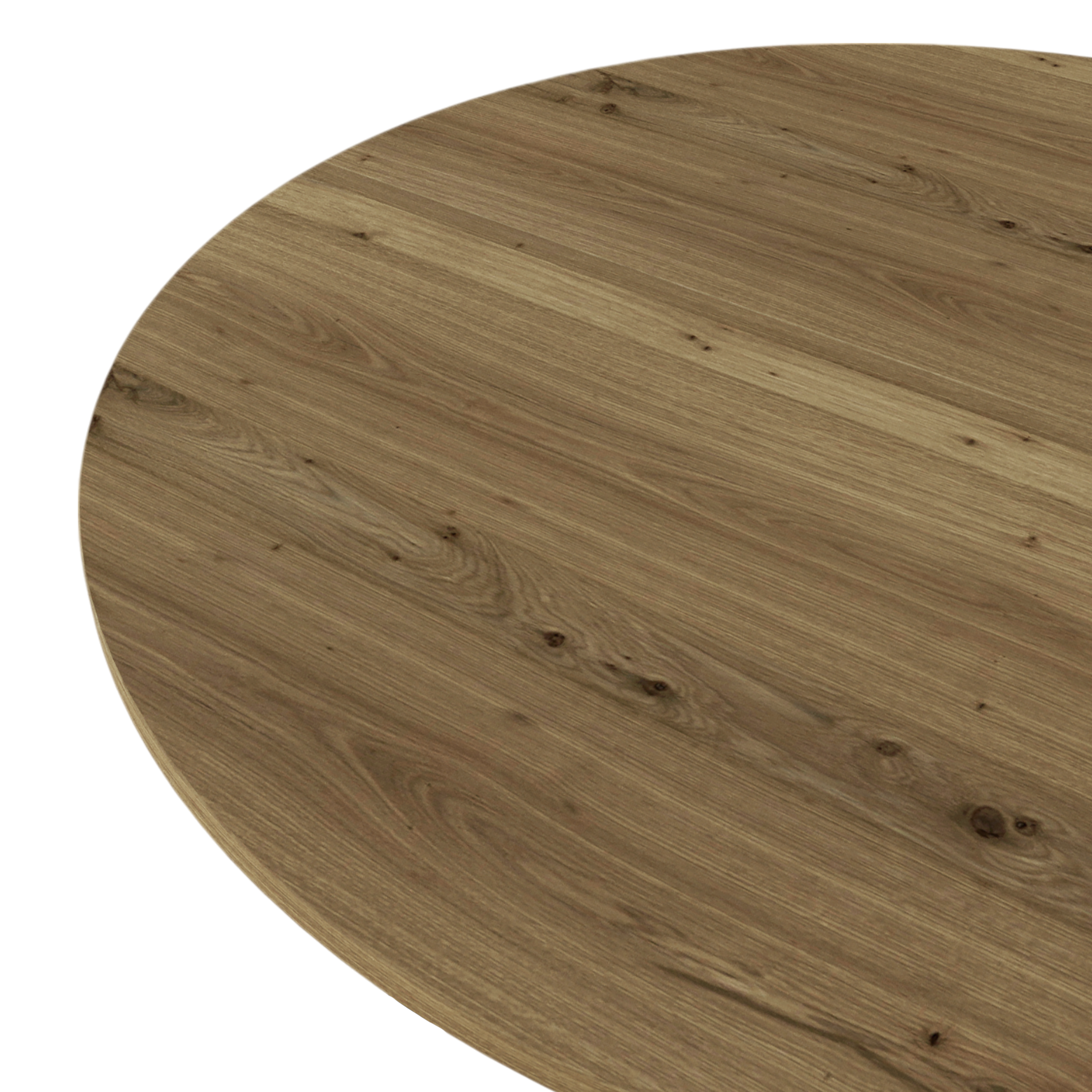 35.43 Inch Round Dining Table, Small Circle Kitchen Table with Metal Black Legs for 2-4 people,Modern Dining Room Table, Brown (only table)