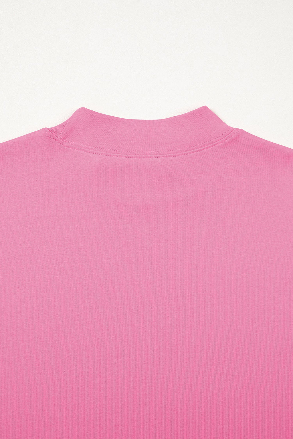 Oversized Solid Color High Neck Tee