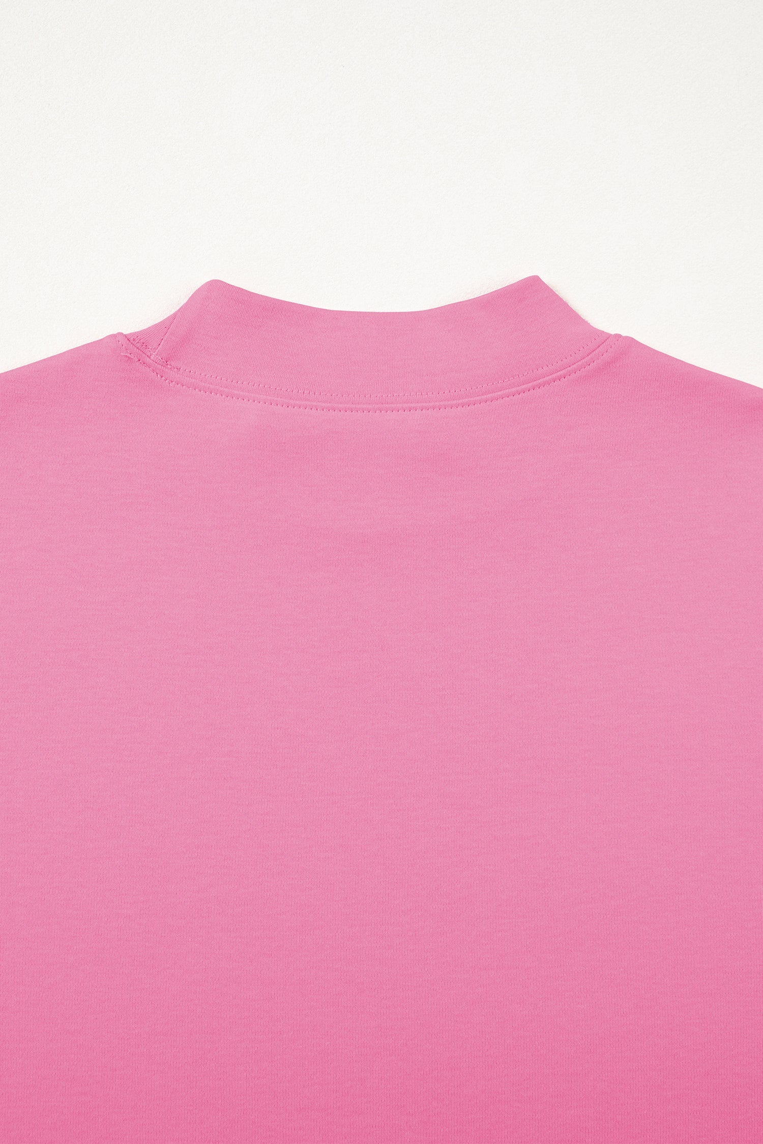 Oversized Solid Color High Neck Tee