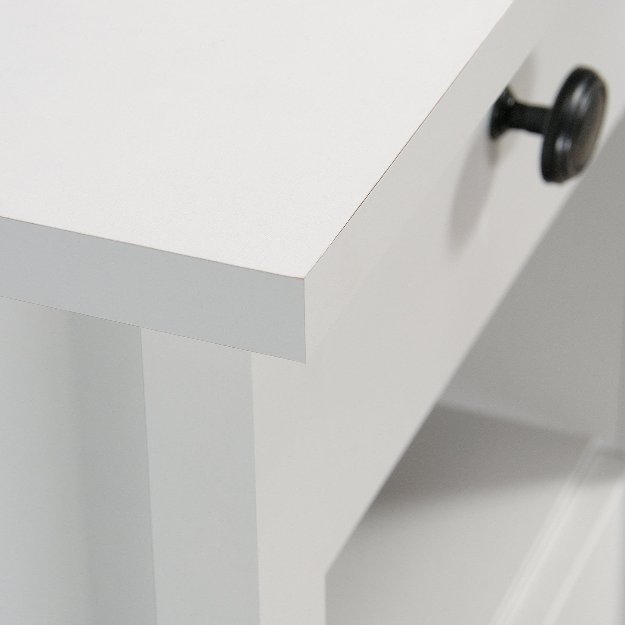 L-Shaped Desk, White finish