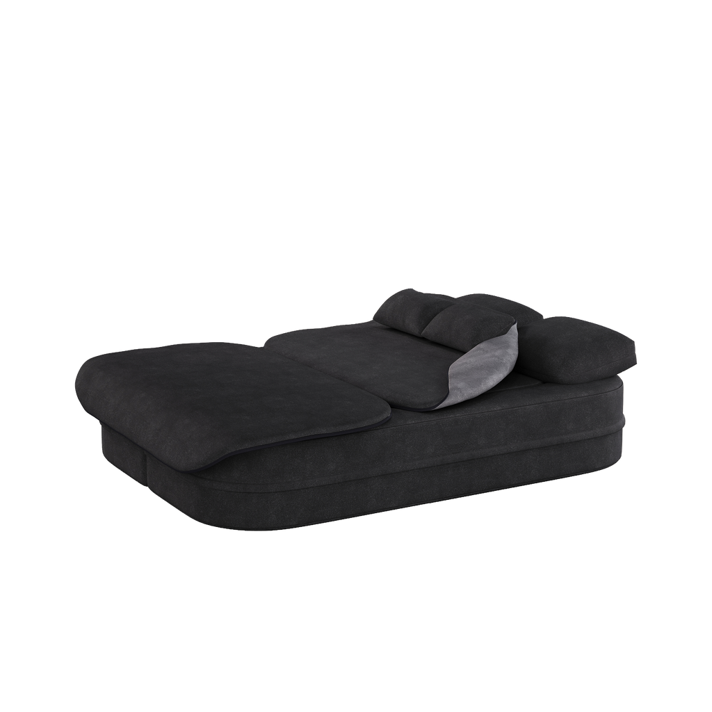 75''2-in-1 Foldable Sofa,Convertible Sleeper Foam Sofa Bed with Multi Functional Blanket, Chenille Floor folding sofa bed,  Floor Sofa Lounge Sofa for Living Room Bedroom Lounge Studio