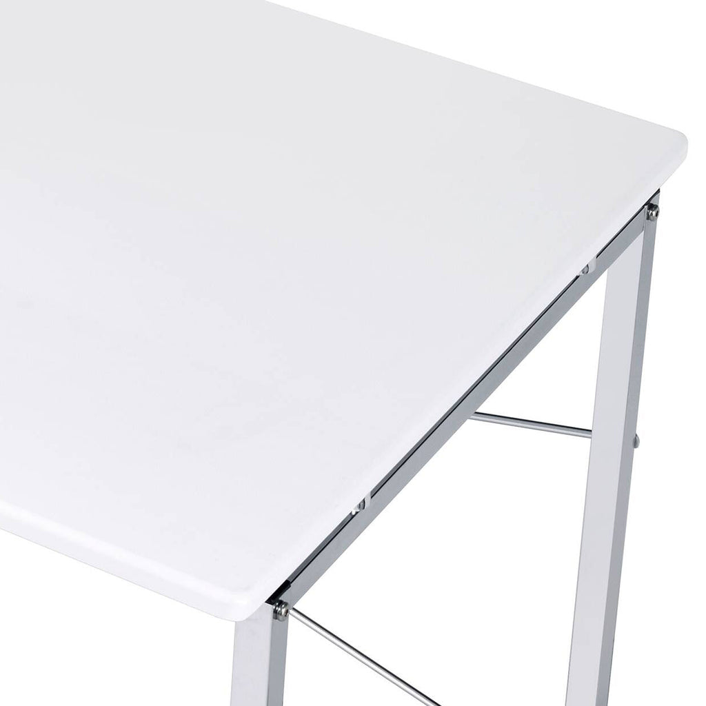 Tennos White & Chrome Finish Writing Desk