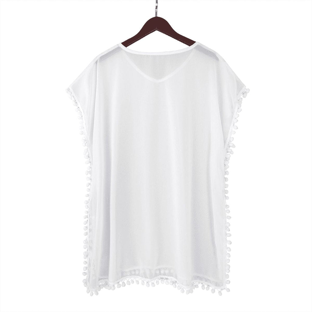 Women's Parlez-vous Francais French Girl Chiffon Beach Coverup (Made in USA)