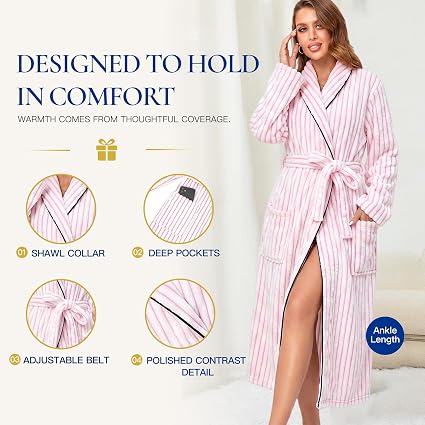 Women's Cozy Luxury Long Soft Bathrobe
