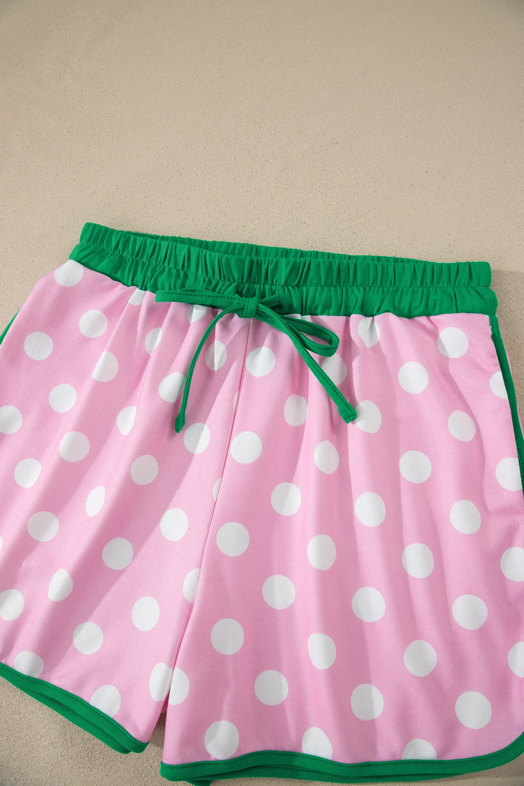 Polka Dot Contrast Trim Top & Short Set
