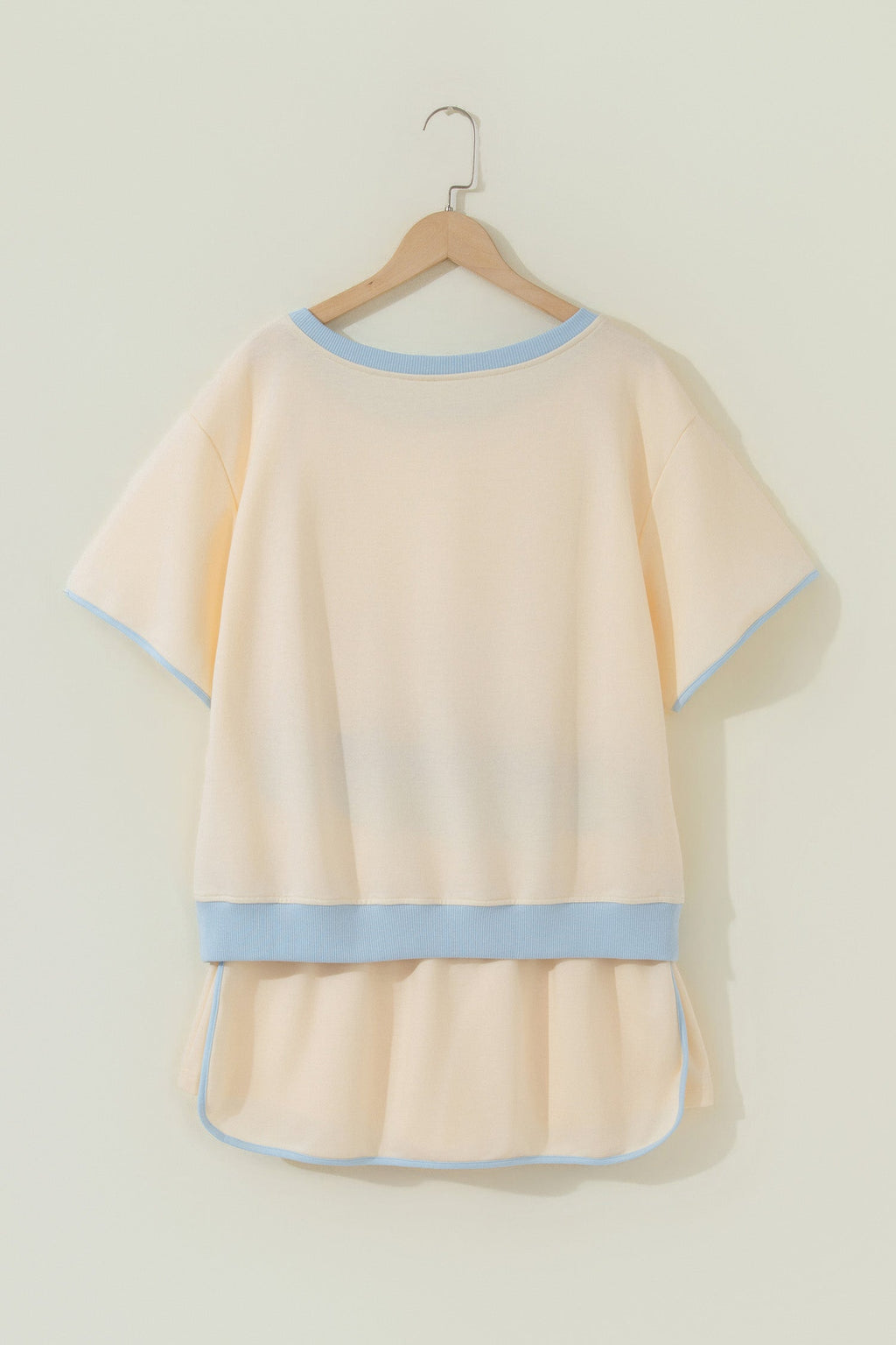 Colorblock Drop Shoulder T-Shirt & Skort Set