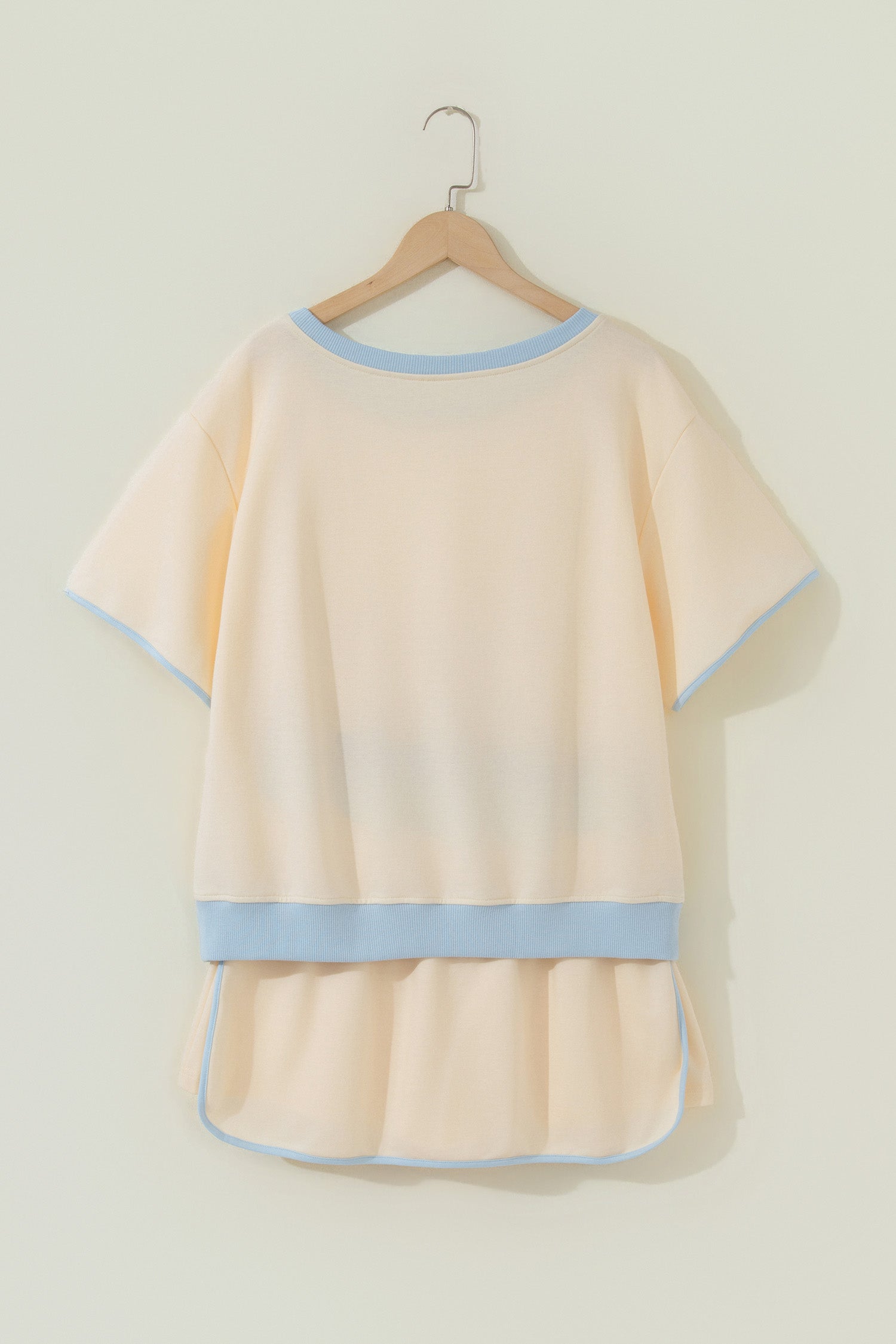 Colorblock Drop Shoulder T-Shirt & Skort Set