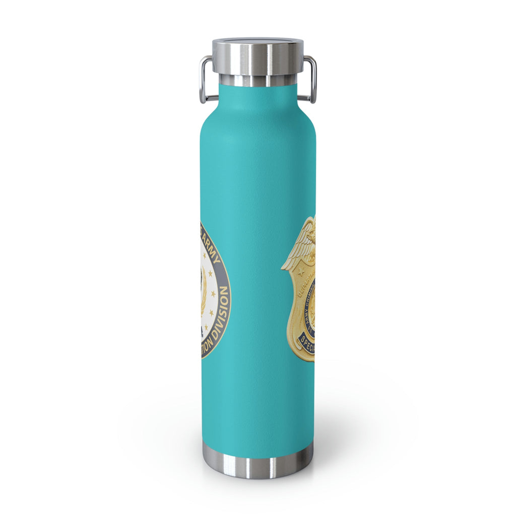 Army CID Badge and Seal - Copper Vacuum Insulated Bottle, 22oz