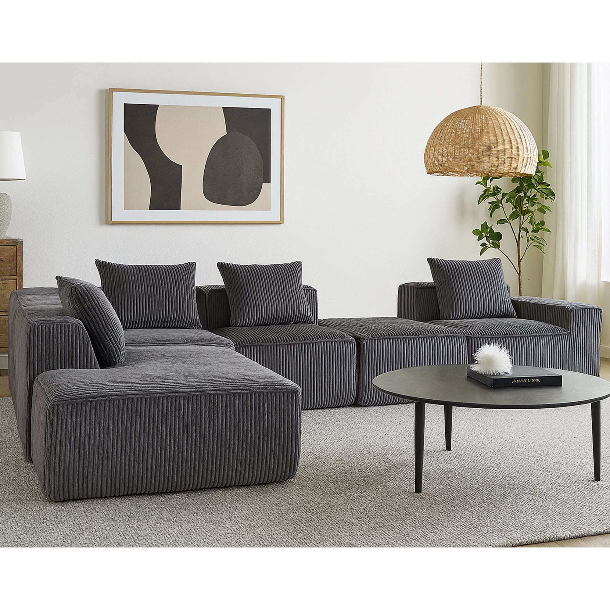 Multi person modular compression sofa that can be freely combined-33005-5