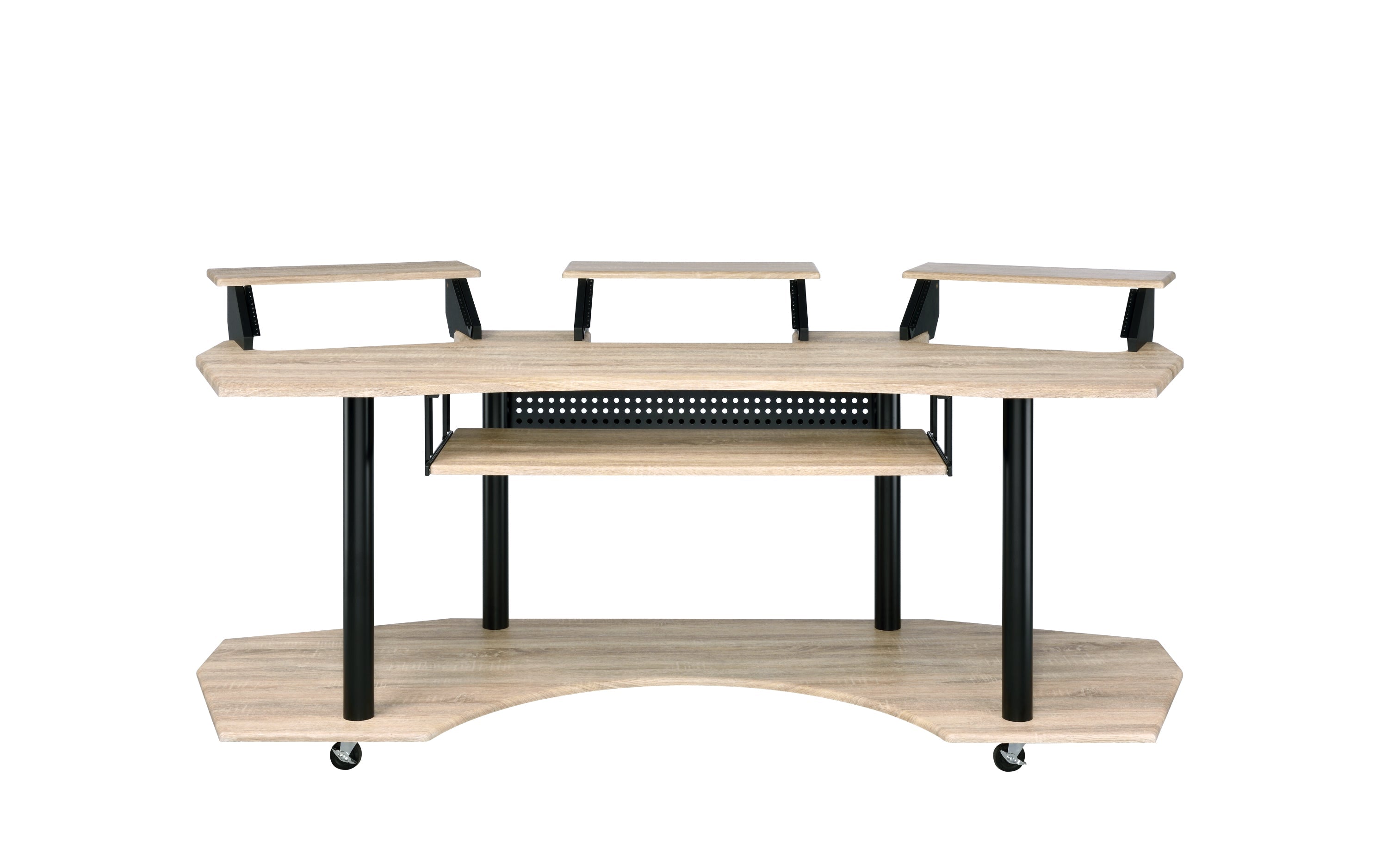 83' Eleazar Natural Oak Finish Music Recording Studio Desk
