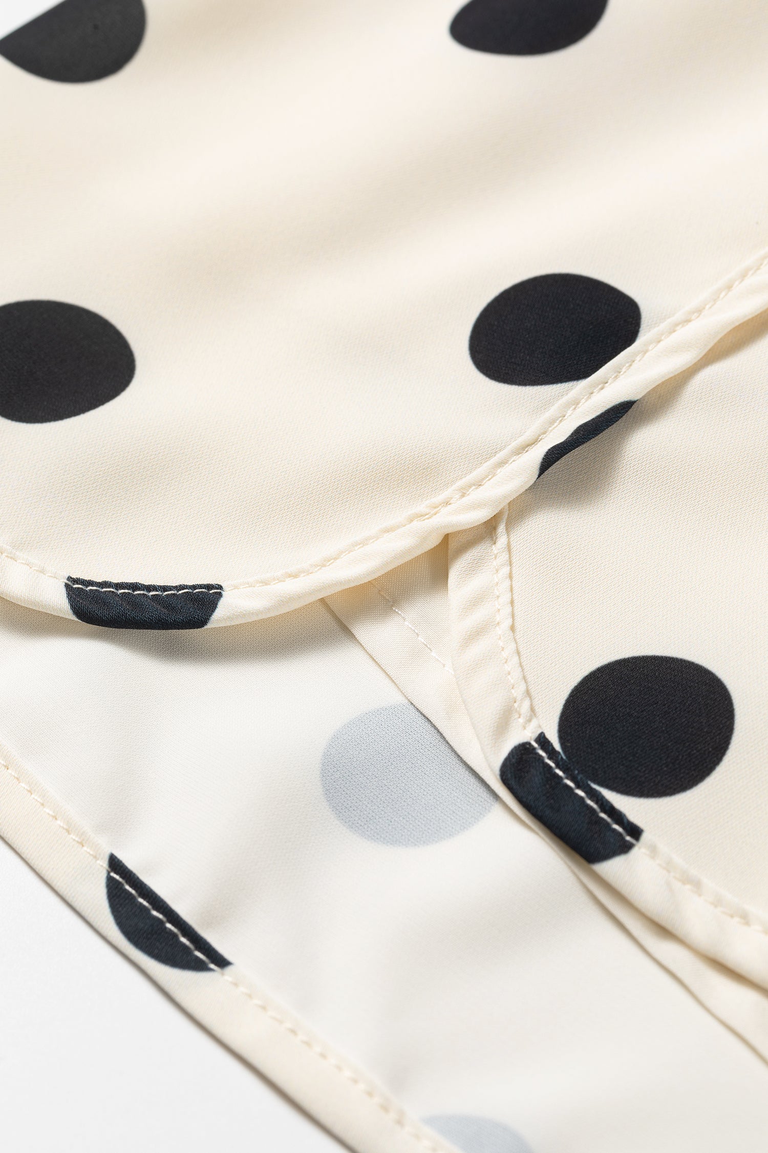 Polka Dot High Waist Shirred Shorts