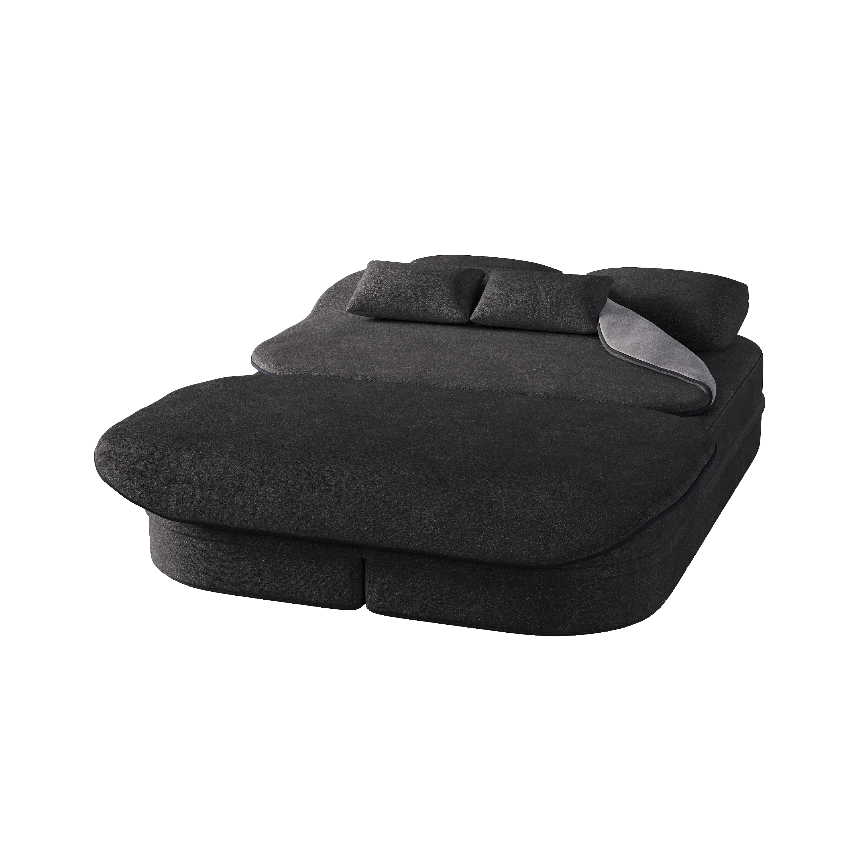 75''2-in-1 Foldable Sofa,Convertible Sleeper Foam Sofa Bed with Multi Functional Blanket, Chenille Floor folding sofa bed,  Floor Sofa Lounge Sofa for Living Room Bedroom Lounge Studio
