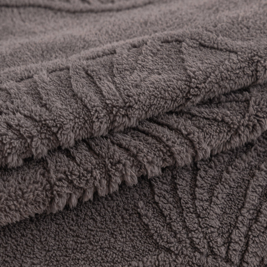 Luxury 3D Butterfly Jacquard Sofa Throw Blanket, Ultra-Soft Plush Fleece Couch Cover