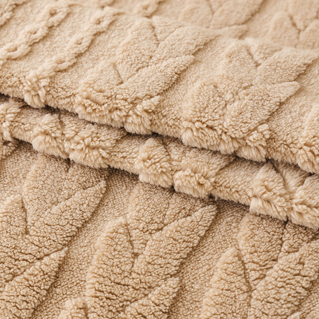 Thick Cozy 3D Cable Sofa Throw Cover, Plush Jacquard Warm Fleece Throw Blanket