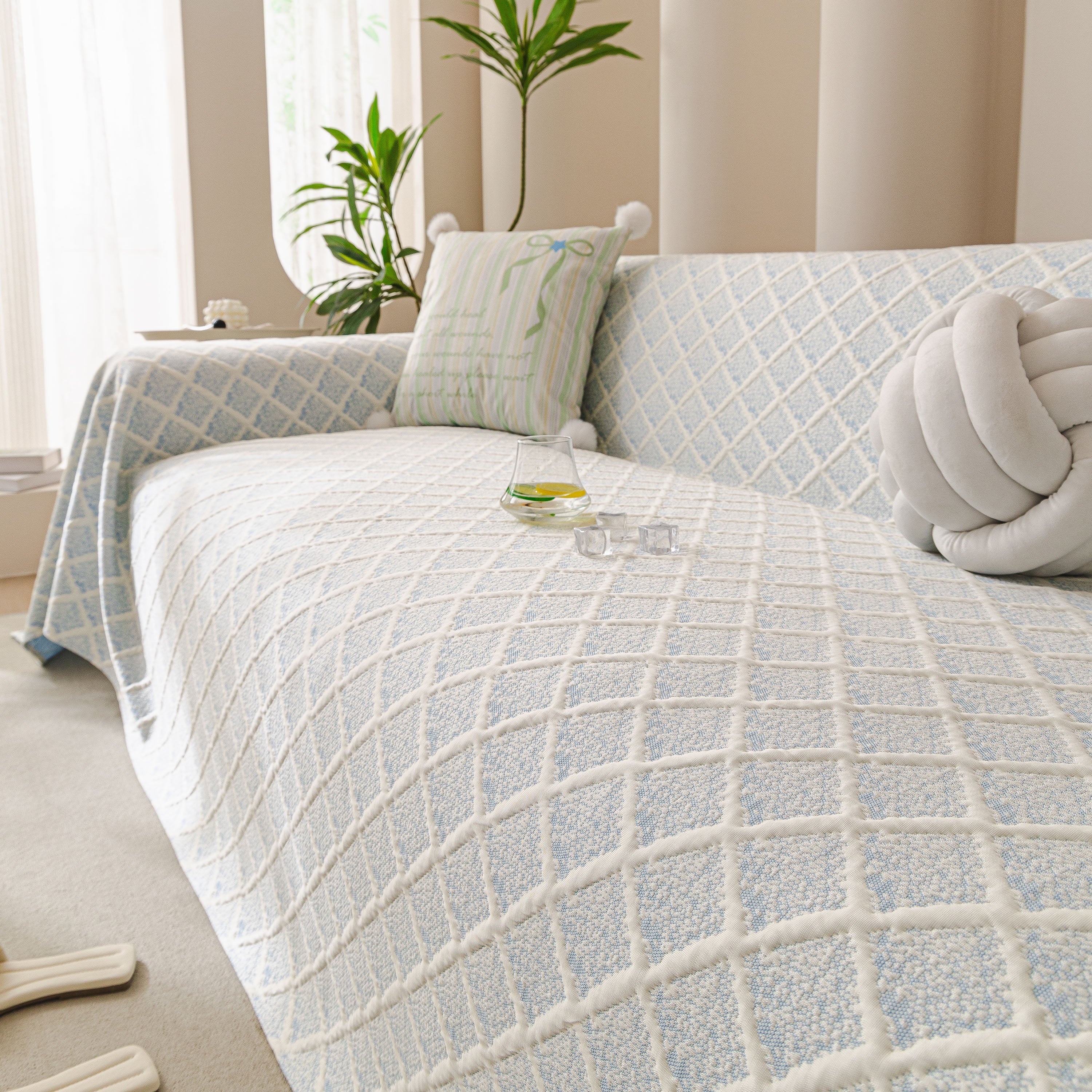 Cooling Couch Cover Throw, Washable Breathable Summer Bed Cover Sofa Protector Covers