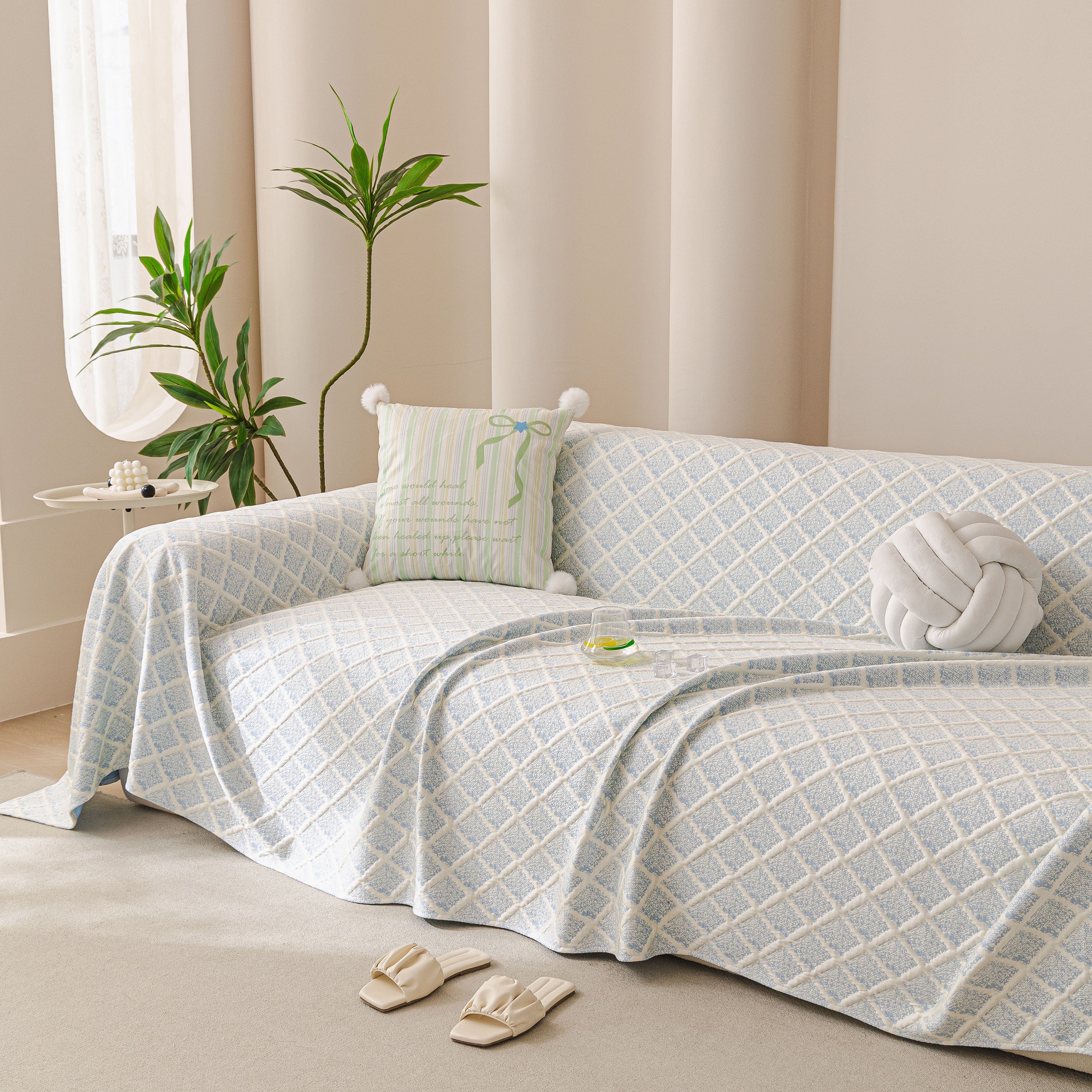 Cooling Couch Cover Throw, Washable Breathable Summer Bed Cover Sofa Protector Covers