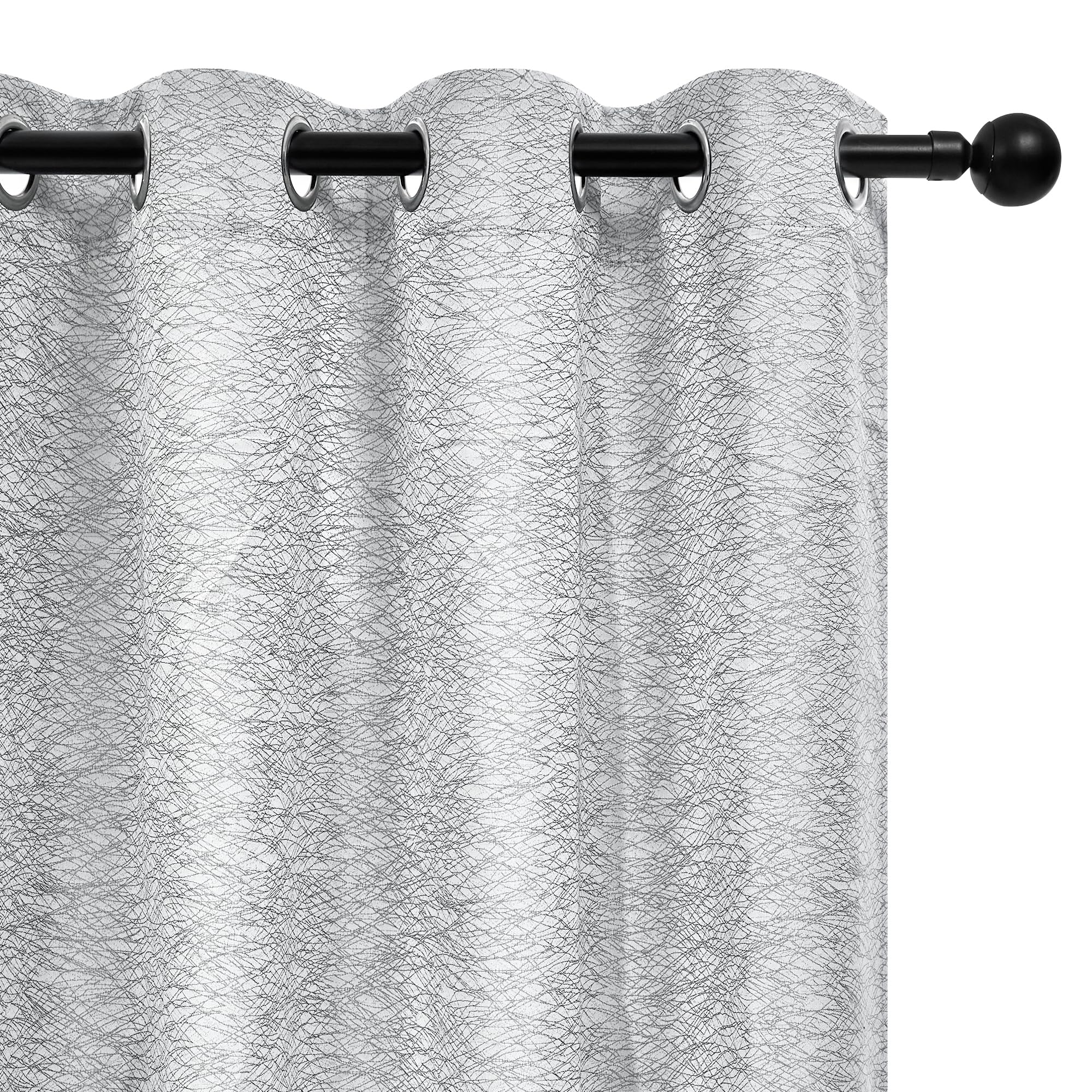Pink Jacquard Blackout Curtains, 52x63 Inch