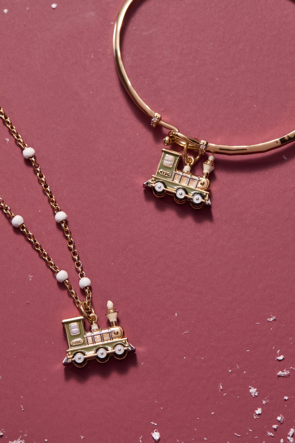 New York Botanical Garden® Holiday Train Pearl Chain Necklace